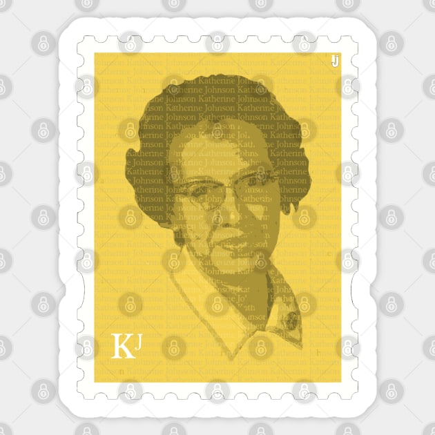 Katherine Johnson Stamp Sticker by ArtOfGrime